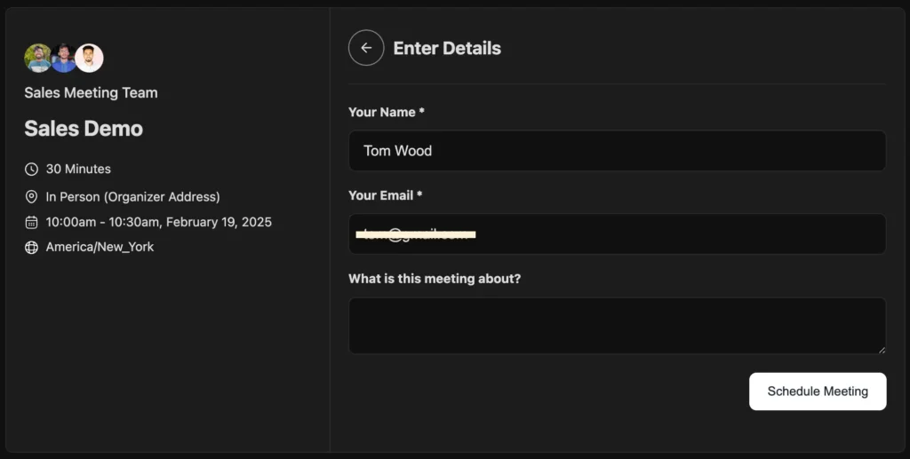 schedule group round robin meeting in fluentbooking 